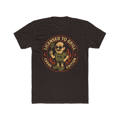 Funny Spanglish Master Grill Master Cotton Tee | Men's Cooking Shirt, Licensed to Grill