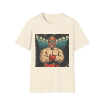 Luchador Retro Wrestling T-Shirt — Vintage Masked Fighter Graphic Tee
