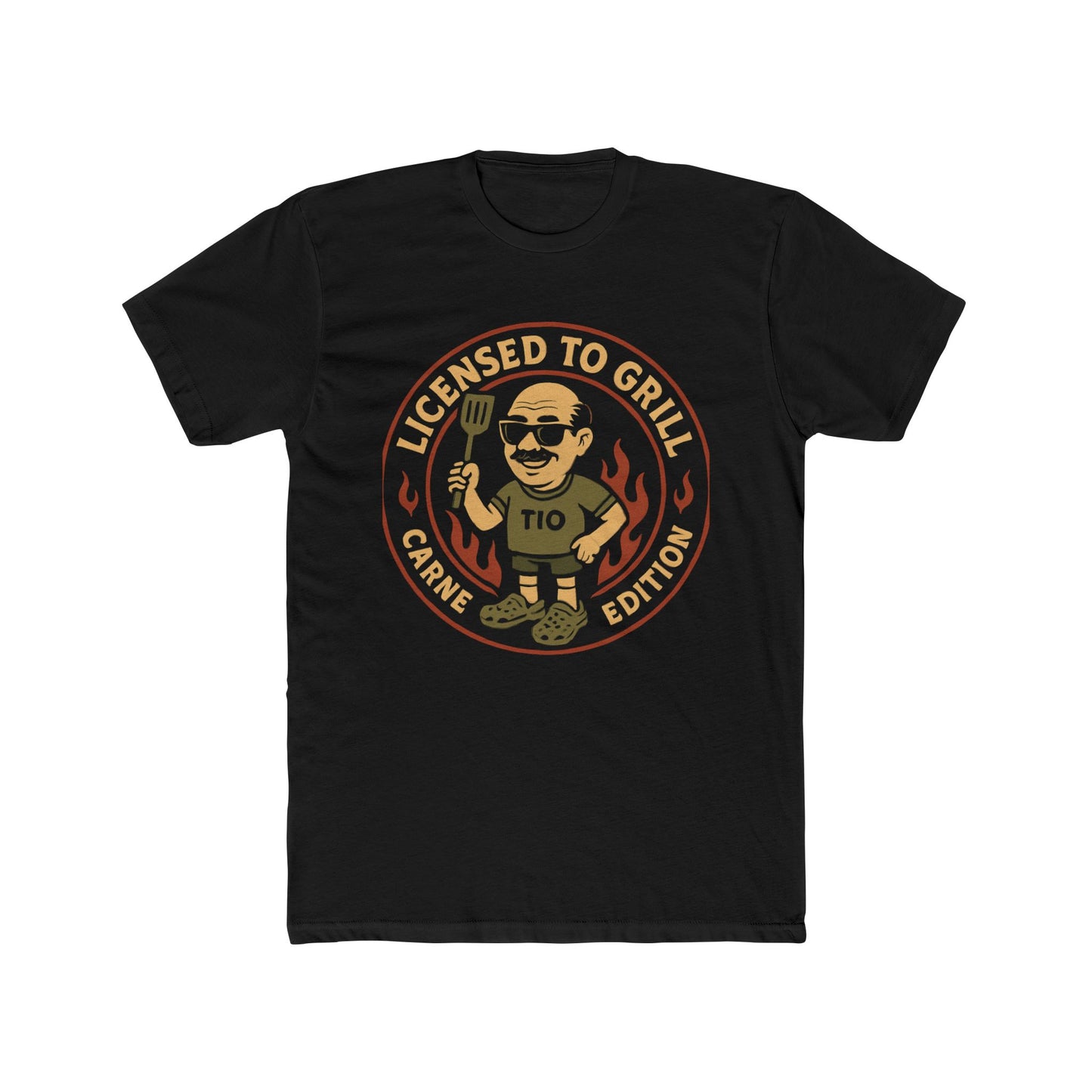 Funny Spanglish Master Grill Master Cotton Tee | Men's Cooking Shirt, Licensed to Grill
