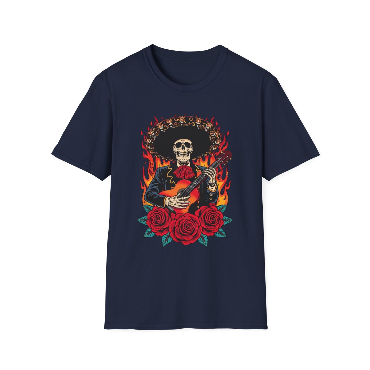 Mariachi Day of the Dead T-Shirt - Day of the Dead Tee, Unisex T, Vintage Vibe, Music Lover Shirt