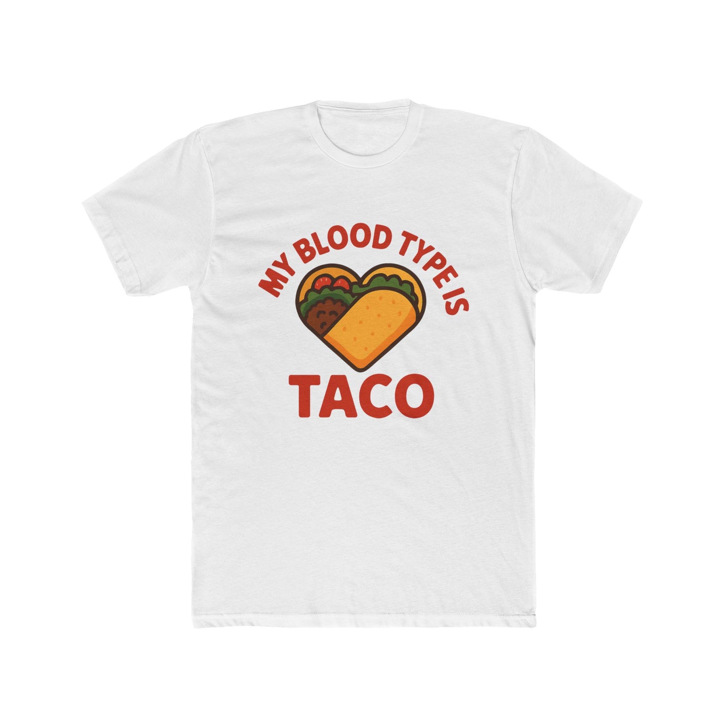 Funny Taco Blood Type Tee, Unisex T-Shirt, Gift for Taco Lovers, Casual Wear, Foodie Humor Shirt