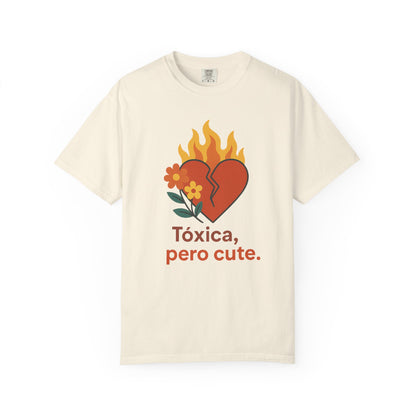 Funny Spanglish Women's Cute Toxicity Unisex T-Shirt, Graphic Tee, Casual Wear, Gift for Friends, Summer Outfit, Heart & Flower Design
