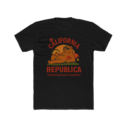 California Republic Unisex Cotton Crew Tee, Graphic Tee, Fun Casual Shirt, California Inspired Apparel, Gift for Taco Lovers, Summer Wear