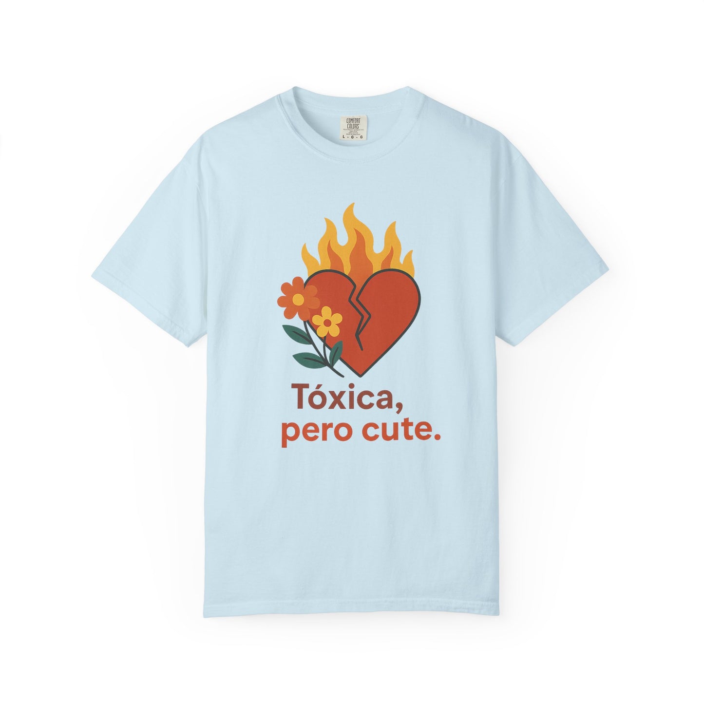 Funny Spanglish Women's Cute Toxicity Unisex T-Shirt, Graphic Tee, Casual Wear, Gift for Friends, Summer Outfit, Heart & Flower Design