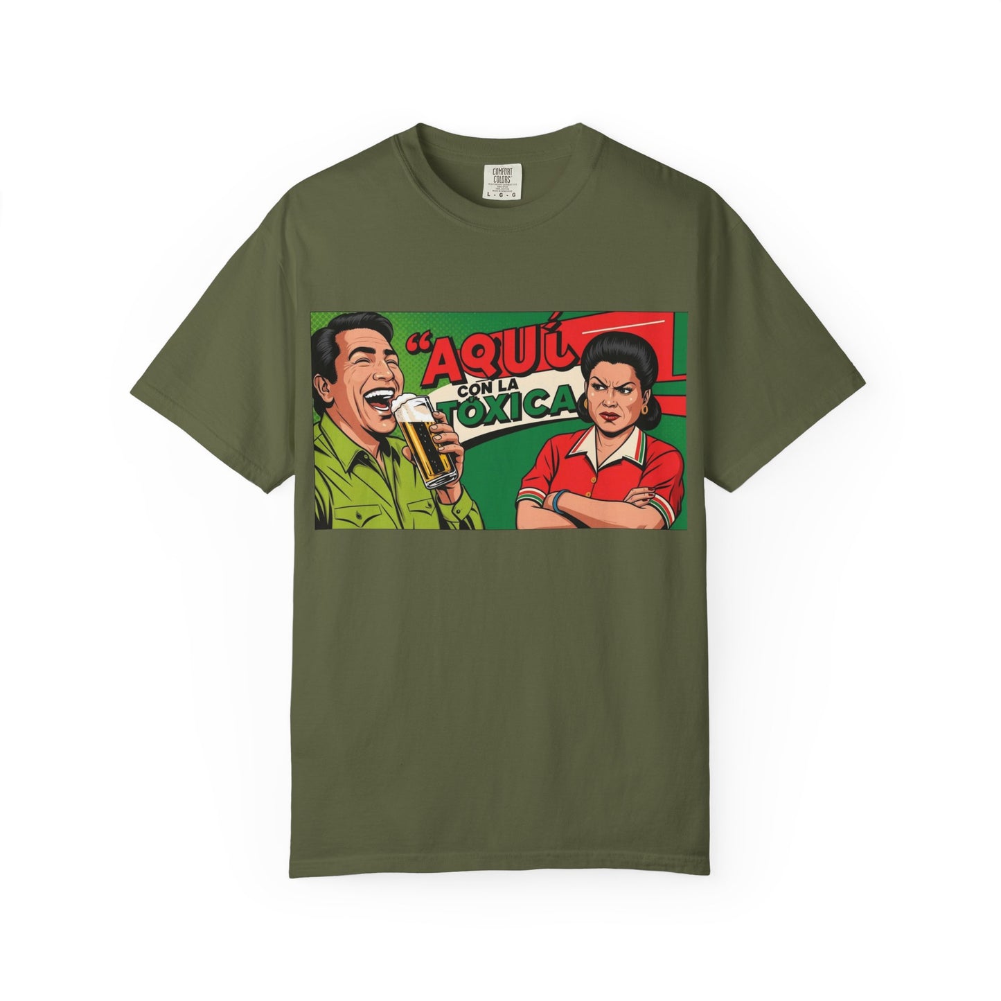Aquí con la Toxica Unisex T-shirt, Spanish Shirt, Funny Graphic Tee, Unique Gift, Customizable Top