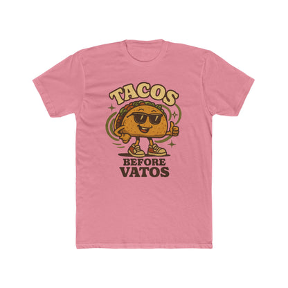 T-Shirt — "Tacos Before Vatos" Funny Retro Taco Graphic Tee