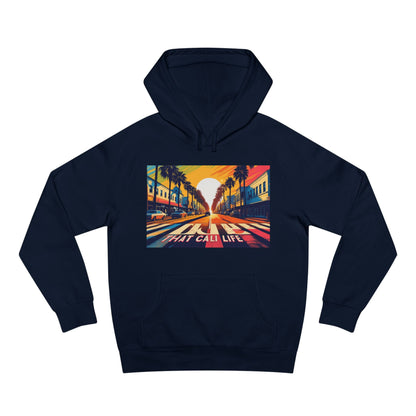 California Love Supply Hoodie, Unisex Pullover Jacket Sweater, West Coast Beach Sunset Apparel Gift, Golden State Pacific Ocean Outerwear,