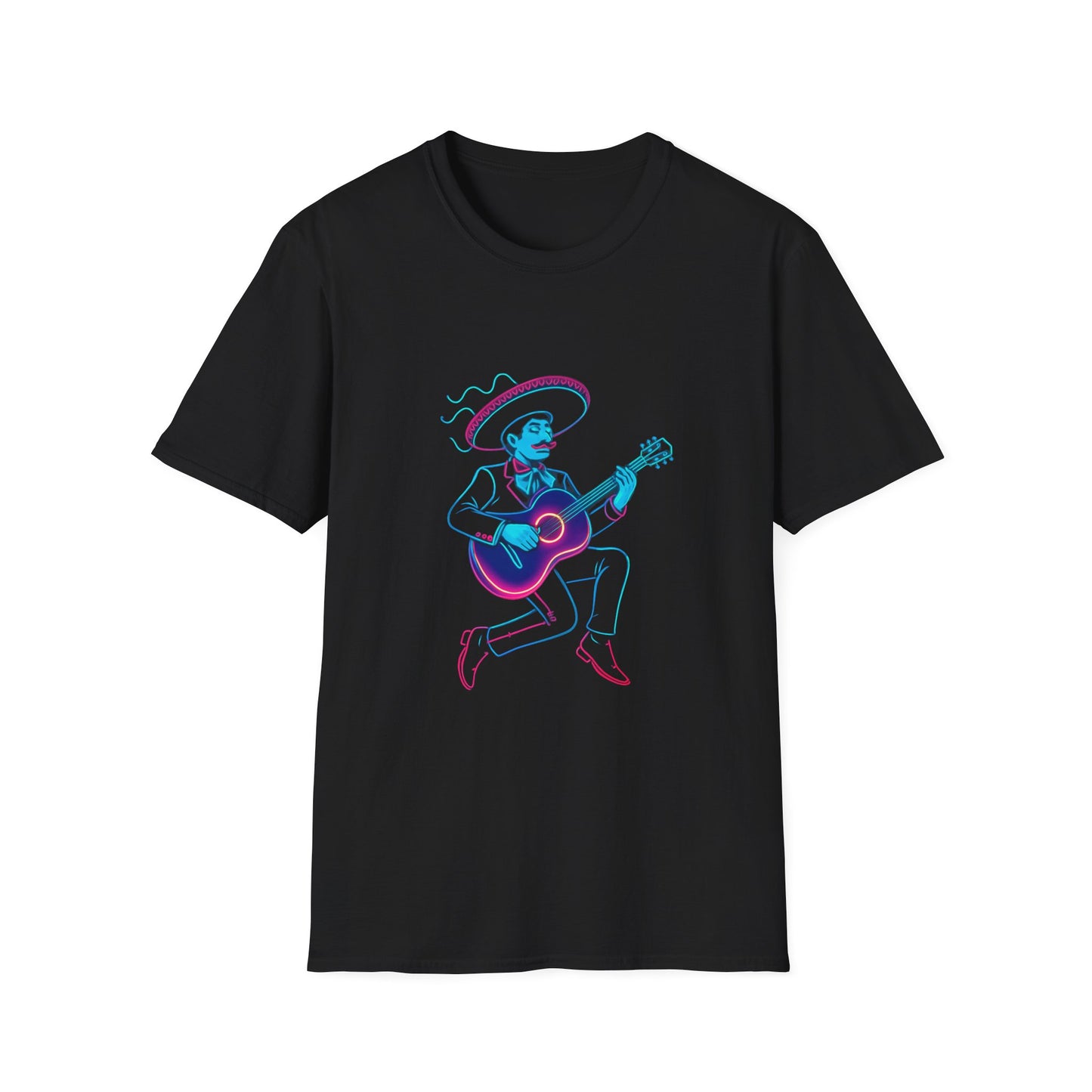 Neon Mariachi Guitar T-Shirt — Mariachi Inspired Music Tee