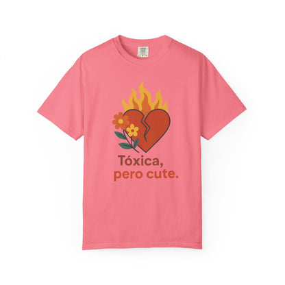 Funny Spanglish Women's Cute Toxicity Unisex T-Shirt, Graphic Tee, Casual Wear, Gift for Friends, Summer Outfit, Heart & Flower Design