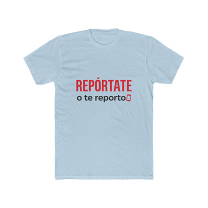 Funny Spanish Unisex Crew Neck Tee, Funny Reporting T-Shirt, Trendy Cotton Top, Casual Wear Gift, Summer Outing Apparel