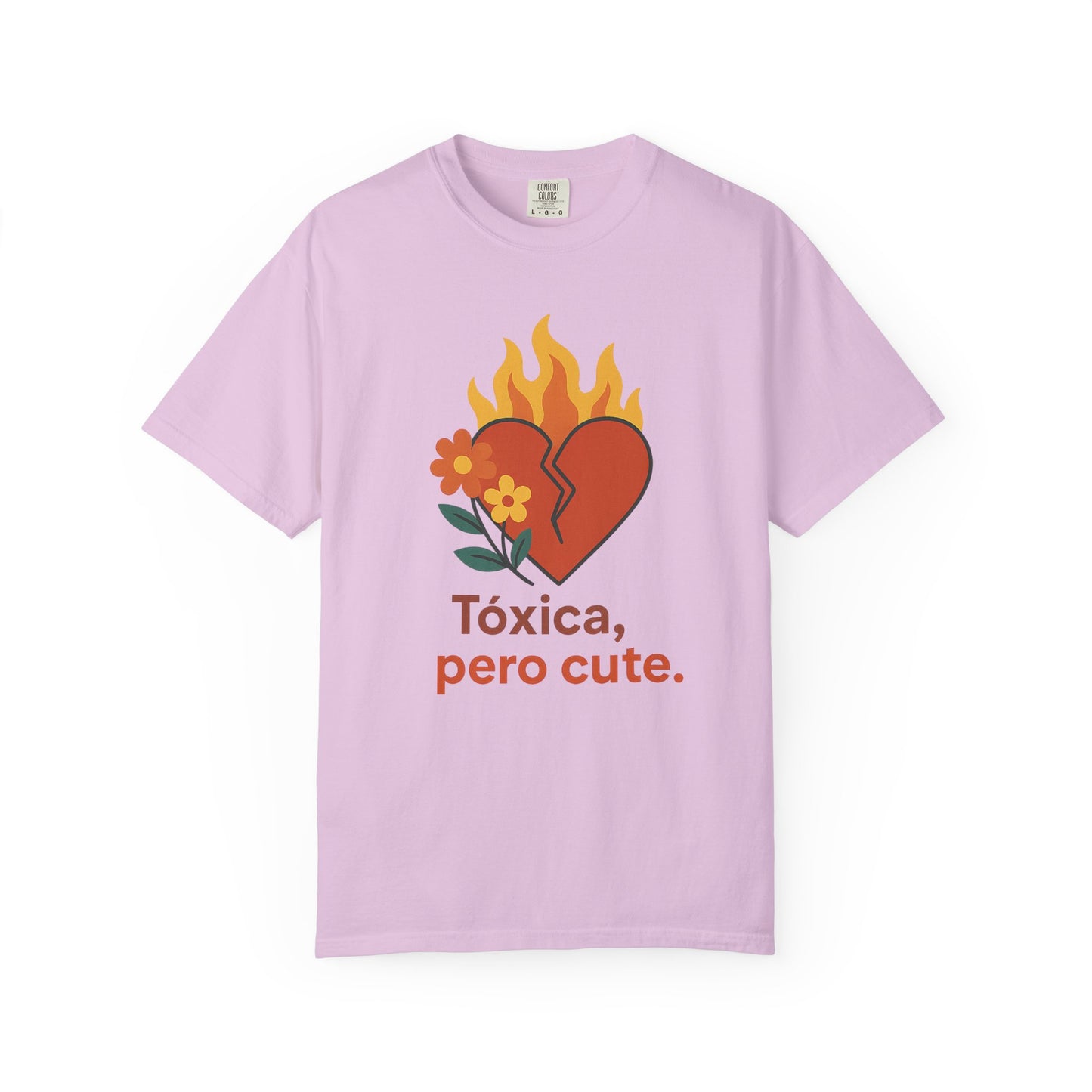 Funny Spanglish Women's Cute Toxicity Unisex T-Shirt, Graphic Tee, Casual Wear, Gift for Friends, Summer Outfit, Heart & Flower Design