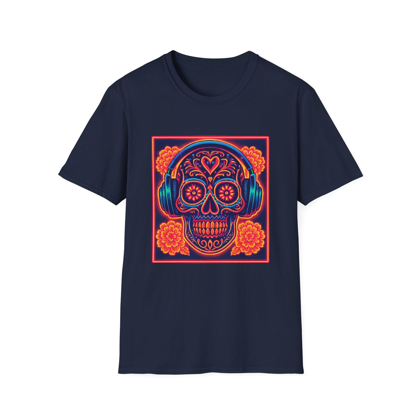 Colorful Skull Graphic T-Shirt, Vibrant Day of the Dead Tee, Unisex Shirt, Casual Wear, Festival Clothing, Unique Gift Idea