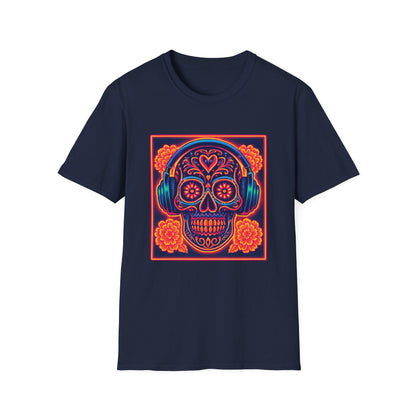 Colorful Skull Graphic T-Shirt, Vibrant Day of the Dead Tee, Unisex Shirt, Casual Wear, Festival Clothing, Unique Gift Idea