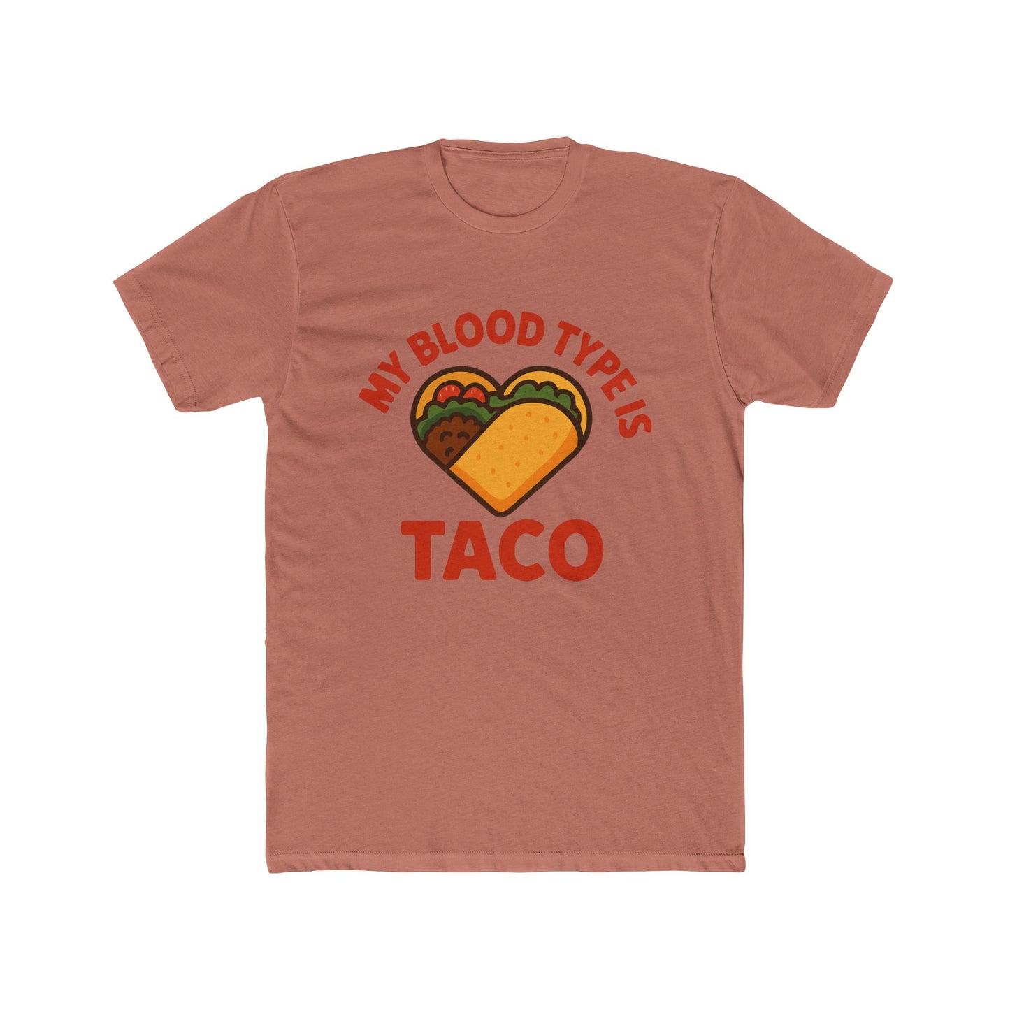 Funny Taco Blood Type Tee, Unisex T-Shirt, Gift for Taco Lovers, Casual Wear, Foodie Humor Shirt