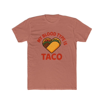 Funny Taco Blood Type Tee, Unisex T-Shirt, Gift for Taco Lovers, Casual Wear, Foodie Humor Shirt