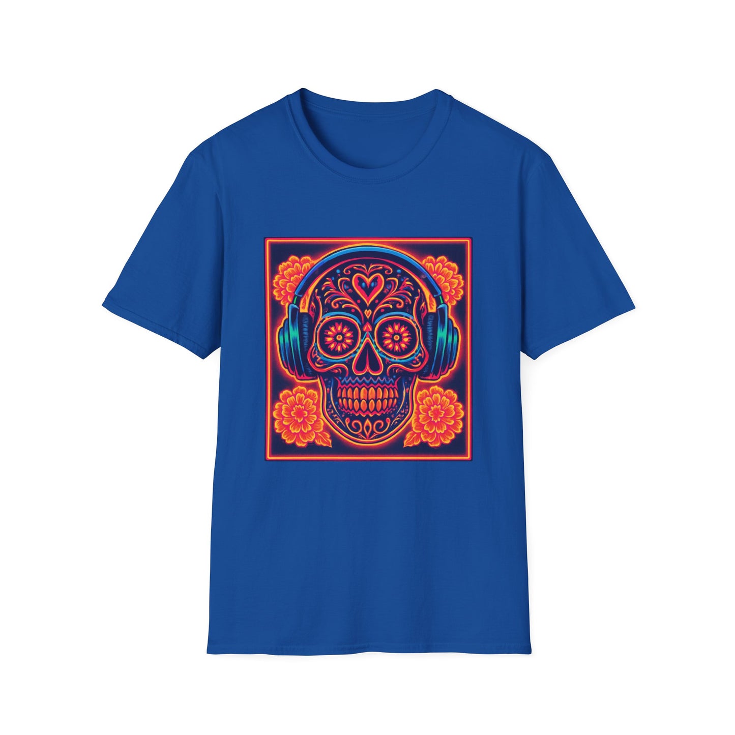 Colorful Skull Graphic T-Shirt, Vibrant Day of the Dead Tee, Unisex Shirt, Casual Wear, Festival Clothing, Unique Gift Idea