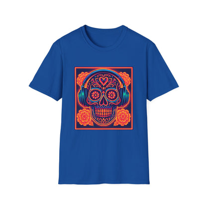 Colorful Skull Graphic T-Shirt, Vibrant Day of the Dead Tee, Unisex Shirt, Casual Wear, Festival Clothing, Unique Gift Idea