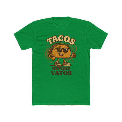 T-Shirt — "Tacos Before Vatos" Funny Retro Taco Graphic Tee