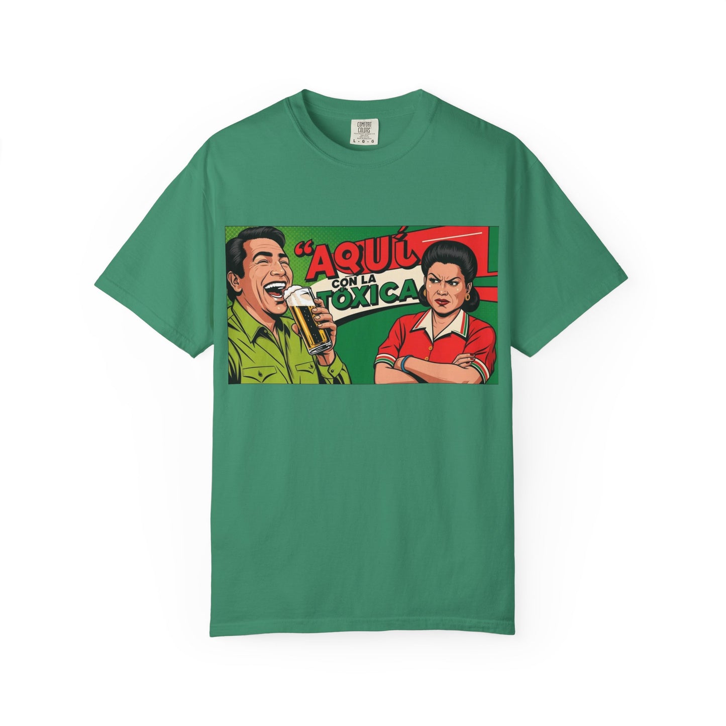 Aquí con la Toxica Unisex T-shirt, Spanish Shirt, Funny Graphic Tee, Unique Gift, Customizable Top
