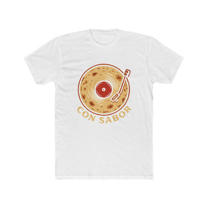 Tortilla Vinyl Tee, Funny Spanglish Mexican, Music Lover Shirt, Foodie Gift, Unisex Cotton Crew Tee, Fun Graphic Tee for Parties.