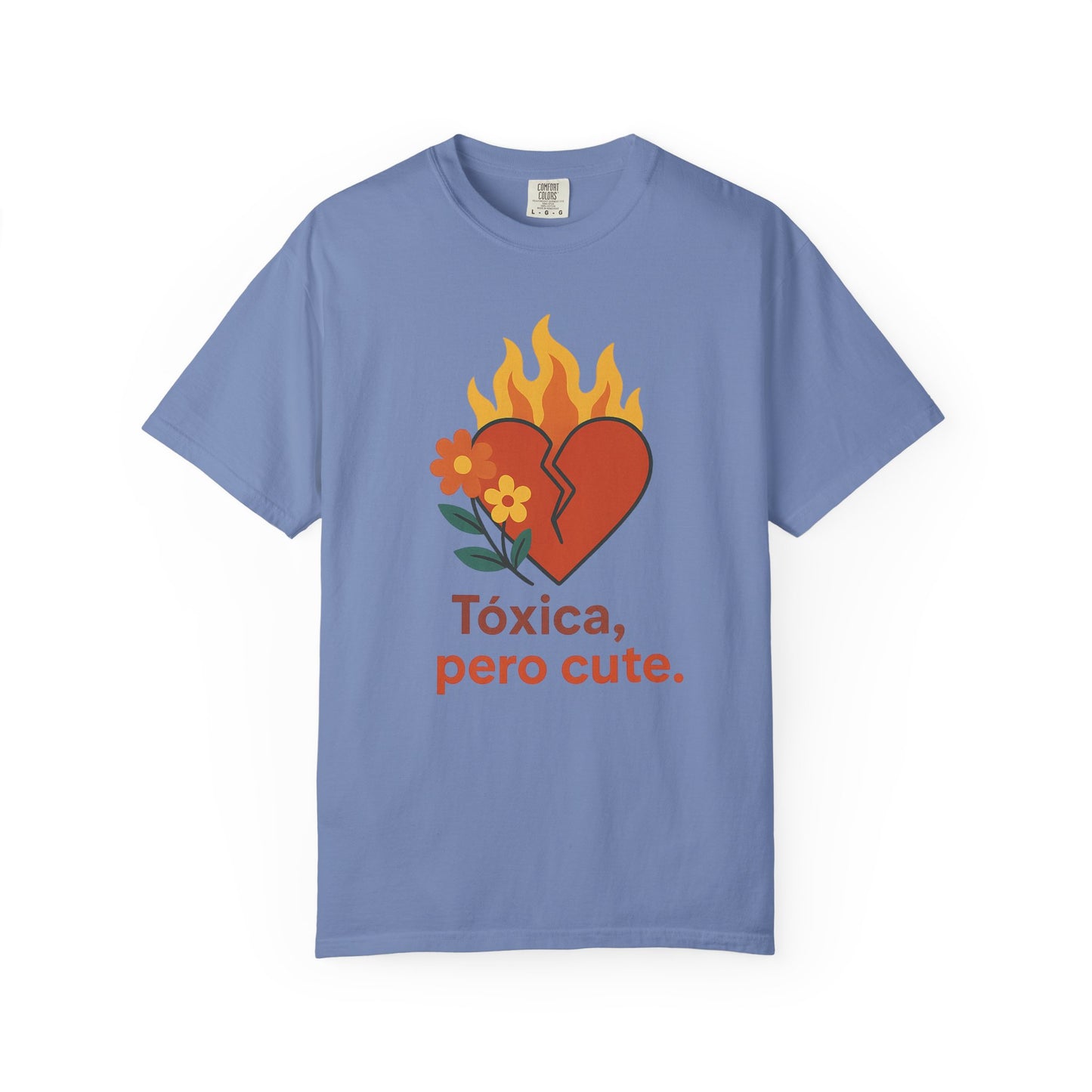 Funny Spanglish Women's Cute Toxicity Unisex T-Shirt, Graphic Tee, Casual Wear, Gift for Friends, Summer Outfit, Heart & Flower Design