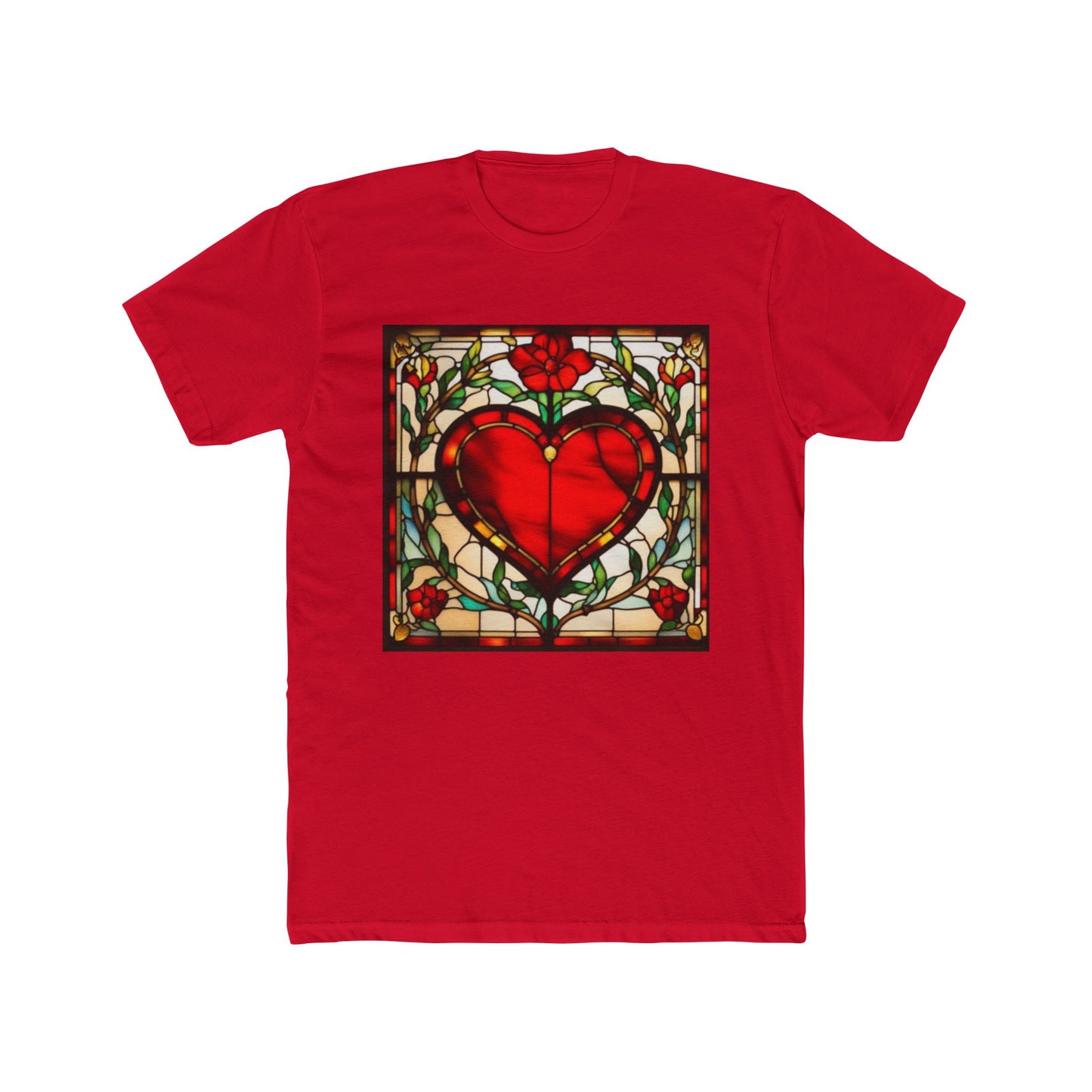 Stained Glass Heart T-Shirt — Vintage Floral Tee
