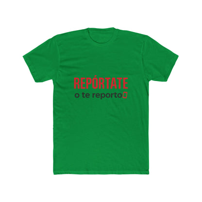 Funny Spanish Unisex Crew Neck Tee, Funny Reporting T-Shirt, Trendy Cotton Top, Casual Wear Gift, Summer Outing Apparel