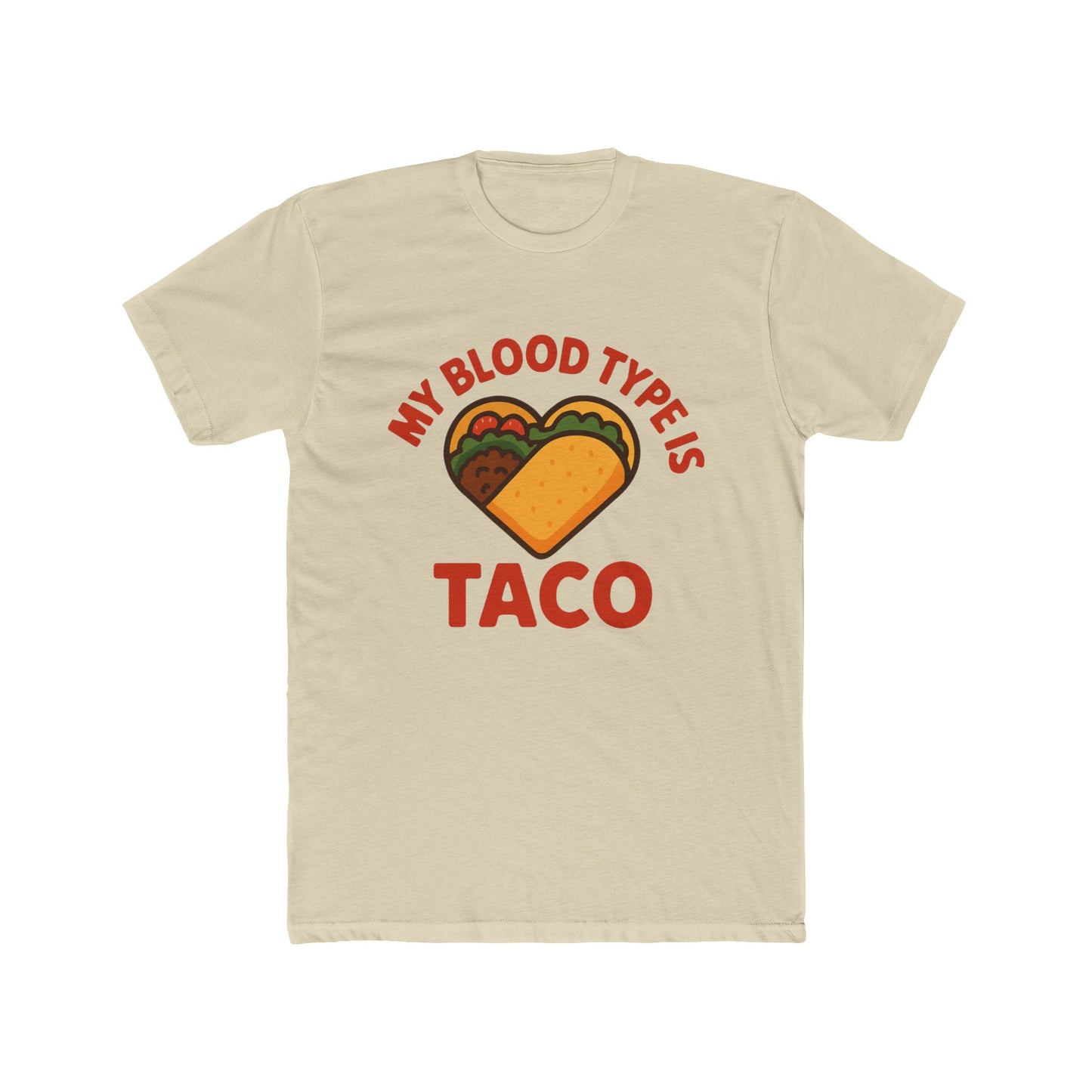 Funny Taco Blood Type Tee, Unisex T-Shirt, Gift for Taco Lovers, Casual Wear, Foodie Humor Shirt