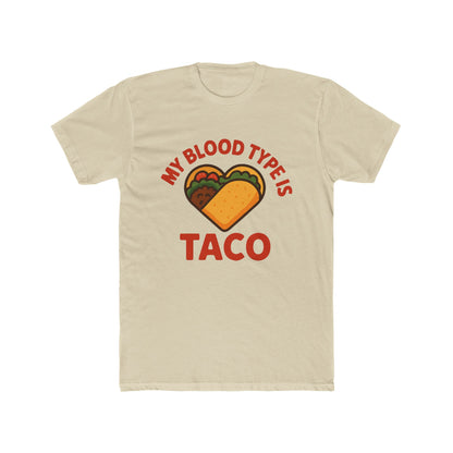 Funny Taco Blood Type Tee, Unisex T-Shirt, Gift for Taco Lovers, Casual Wear, Foodie Humor Shirt