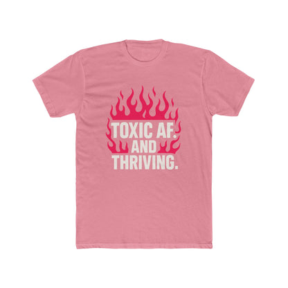 Funny Women's Toxic AF Crew Tee, Trendy Cotton T-Shirt, Empowering Statement Tee, Casual Wear, Gift for Friends